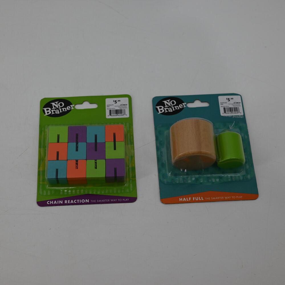 No Brainer Half Full Chain Reaction Puzzle Toy Brain Teaser